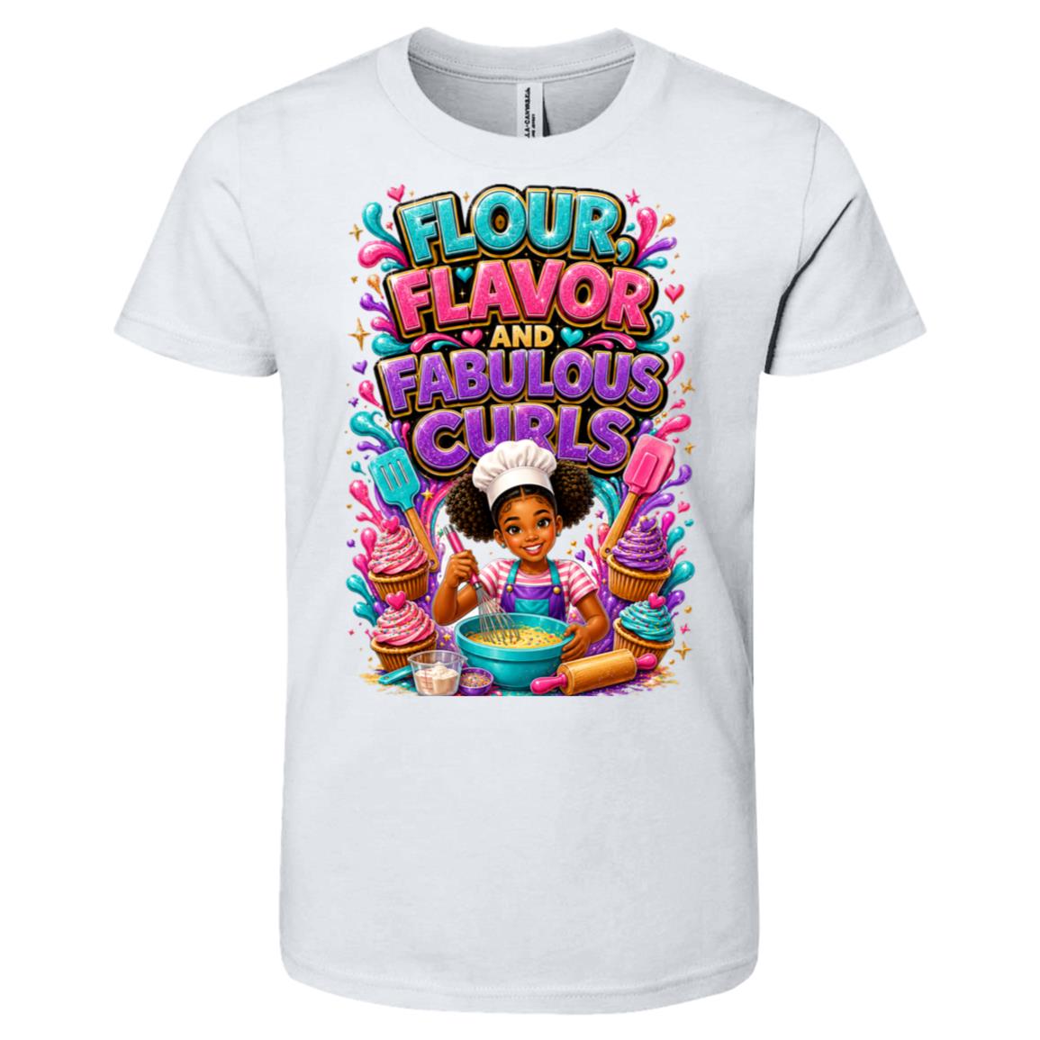 Chef career tee for girls Ages 10-12 with natural hair pride by Riley's Way