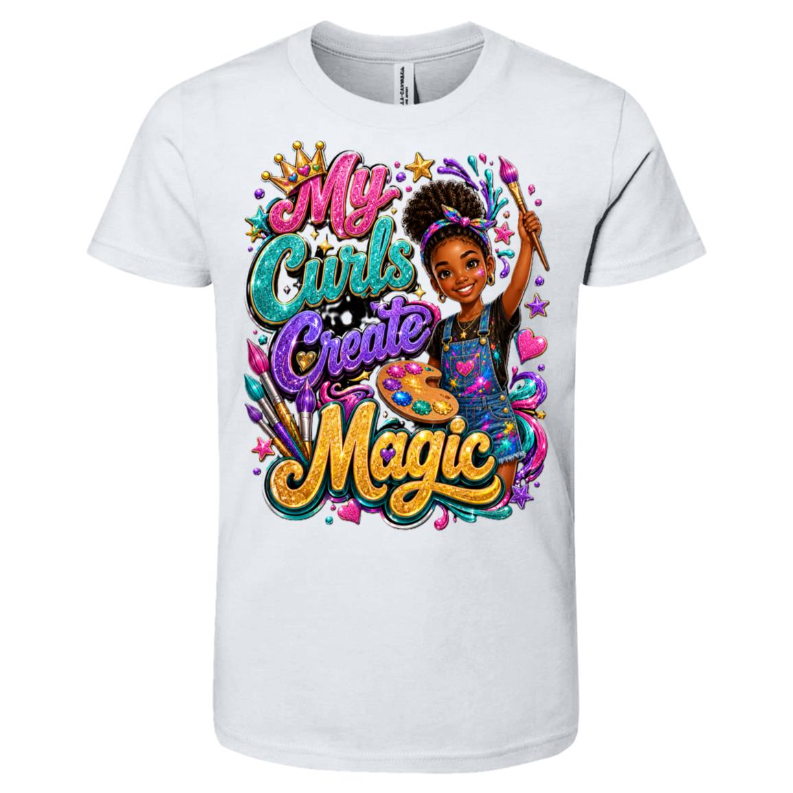 Artist career tee for girls Ages 10-12 with natural hair pride by Riley's Way