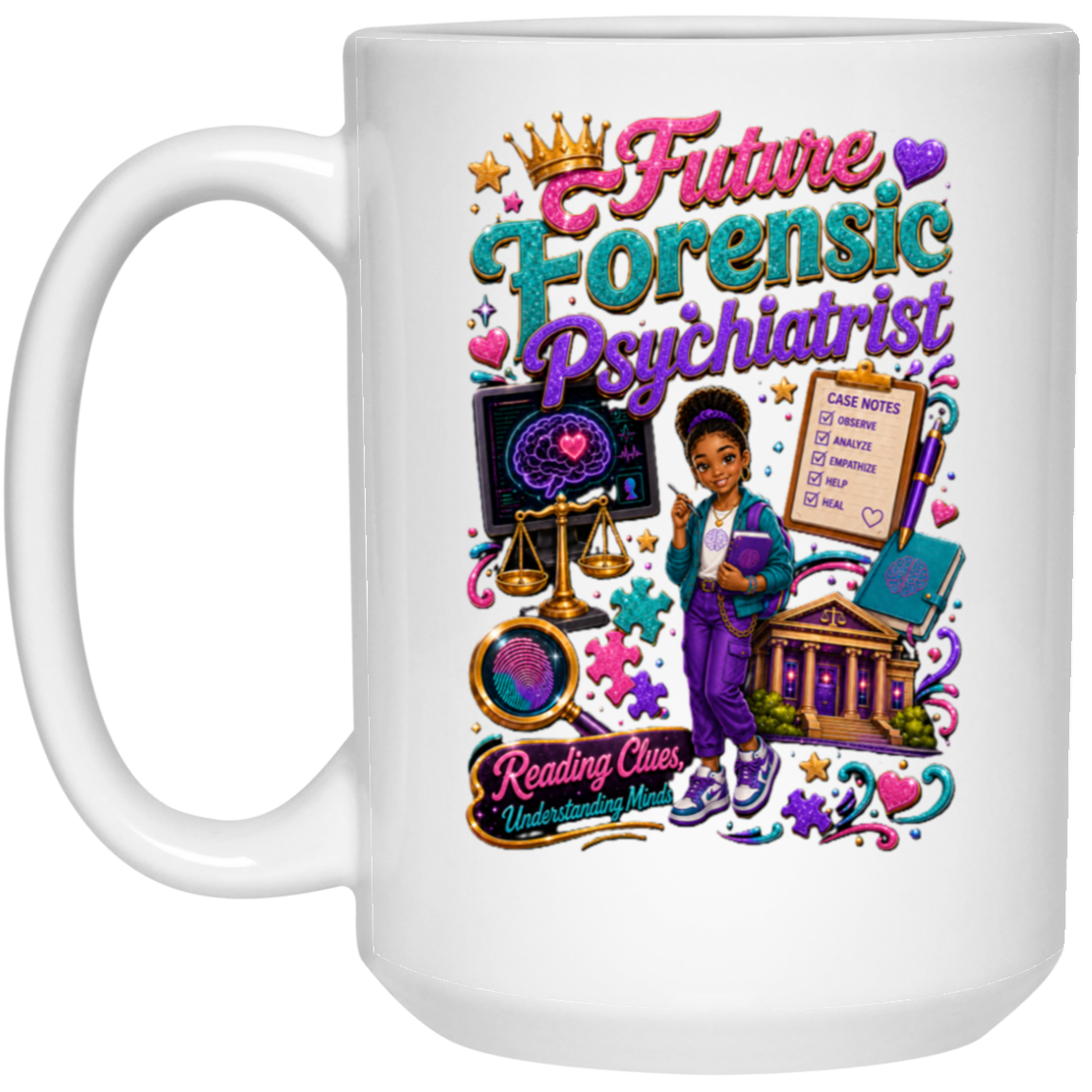 Future Forensic Psychiatrist White Mug - Rising Stars (Ages 10-12)