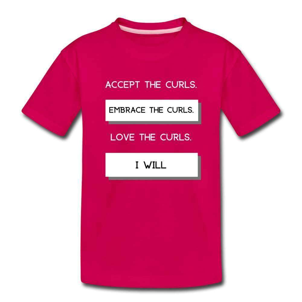 Accept The Curls Girls Toddler T-Shirt-Riley's Way-Girls - Toddlers,Girls Clothes,Shop,T-Shirts,Toddler Tees,Toddlers