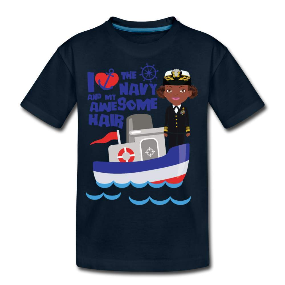Navy Youth T-Shirt-Riley's Way-Girls Clothes,Girls T-shirts,navy awesome,Shop,SPOD,T-Shirts,youth apparel