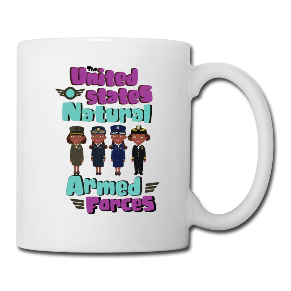 United States Natural Armed Forces Mug-Riley's Way-Accessories,Armed Forces with Awesome Hair,Mugs,Shop,SPOD