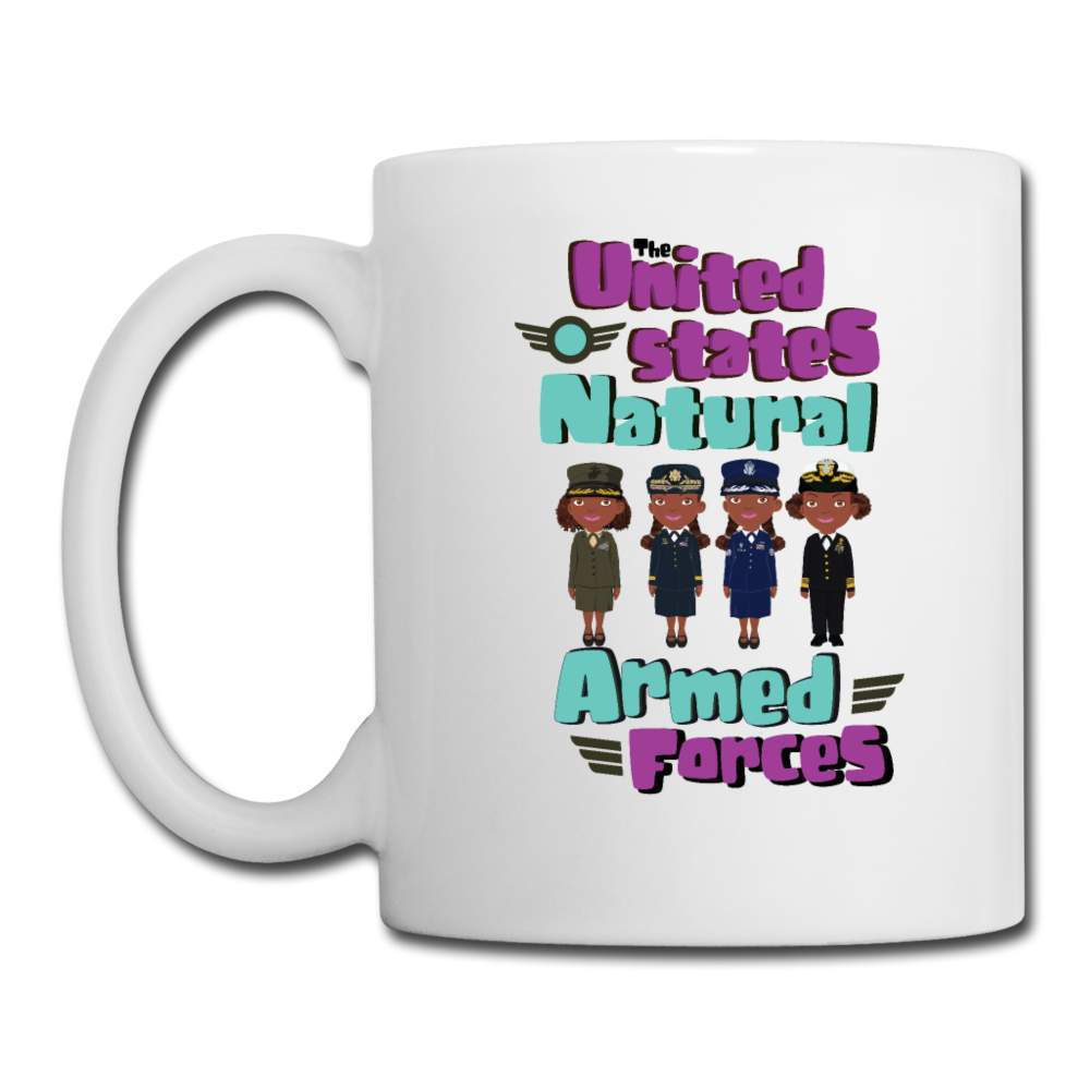 United States Natural Armed Forces Mug-Riley's Way-Accessories,Armed Forces with Awesome Hair,Mugs,Shop,SPOD