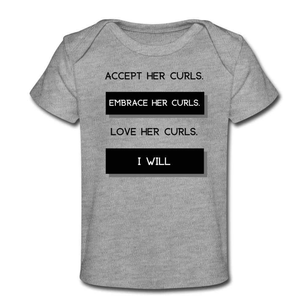 Accept Embrace Love Her Curls Organic Baby Boy T-Shirt (Black Print)-SPOD-infant,Infants,Shop,SPOD,T-Shirts