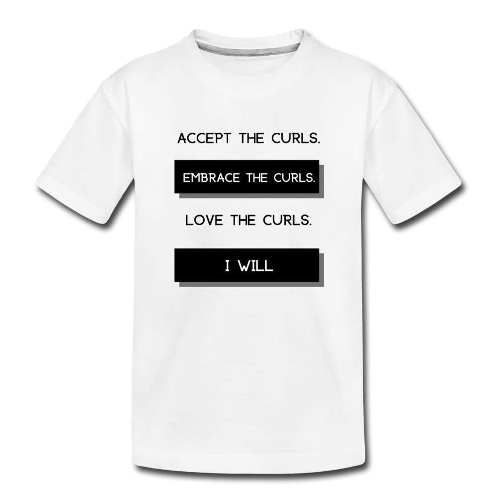 Accept The Curls Girls Toddler T-Shirt-Riley's Way-Girls Clothes,Shop,T-Shirts,Toddler Tees,Toddlers