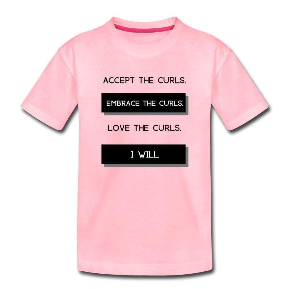 Accept The Curls Girls Toddler T-Shirt-Riley's Way-Girls Clothes,Shop,T-Shirts,Toddler Tees,Toddlers