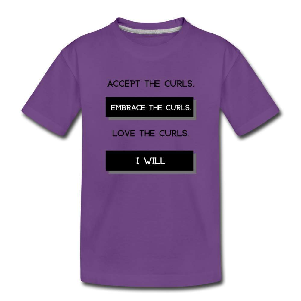 Accept The Curls Girls Toddler T-Shirt-Riley's Way-Girls Clothes,Shop,T-Shirts,Toddler Tees,Toddlers