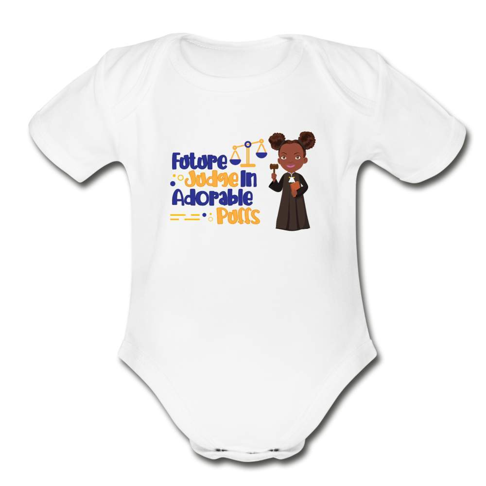 Future Judge Organic Short Sleeve Baby Bodysuit-SPOD-Career T shirts and Onesies,Future Judge,Girls Clothes,infant,Infants,New Arrivals,Shop,SPOD