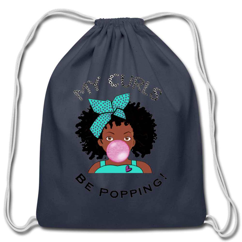 My Curls Be Popping Cotton Drawstring Bag-SPOD-Accessories,Bags,Bags & Backpacks,Shop,SPOD