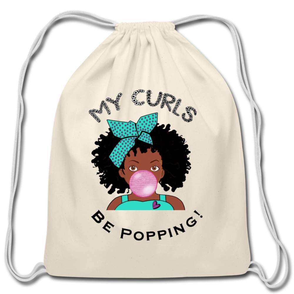 My Curls Be Popping Cotton Drawstring Bag-SPOD-Accessories,Bags,Bags & Backpacks,Shop,SPOD