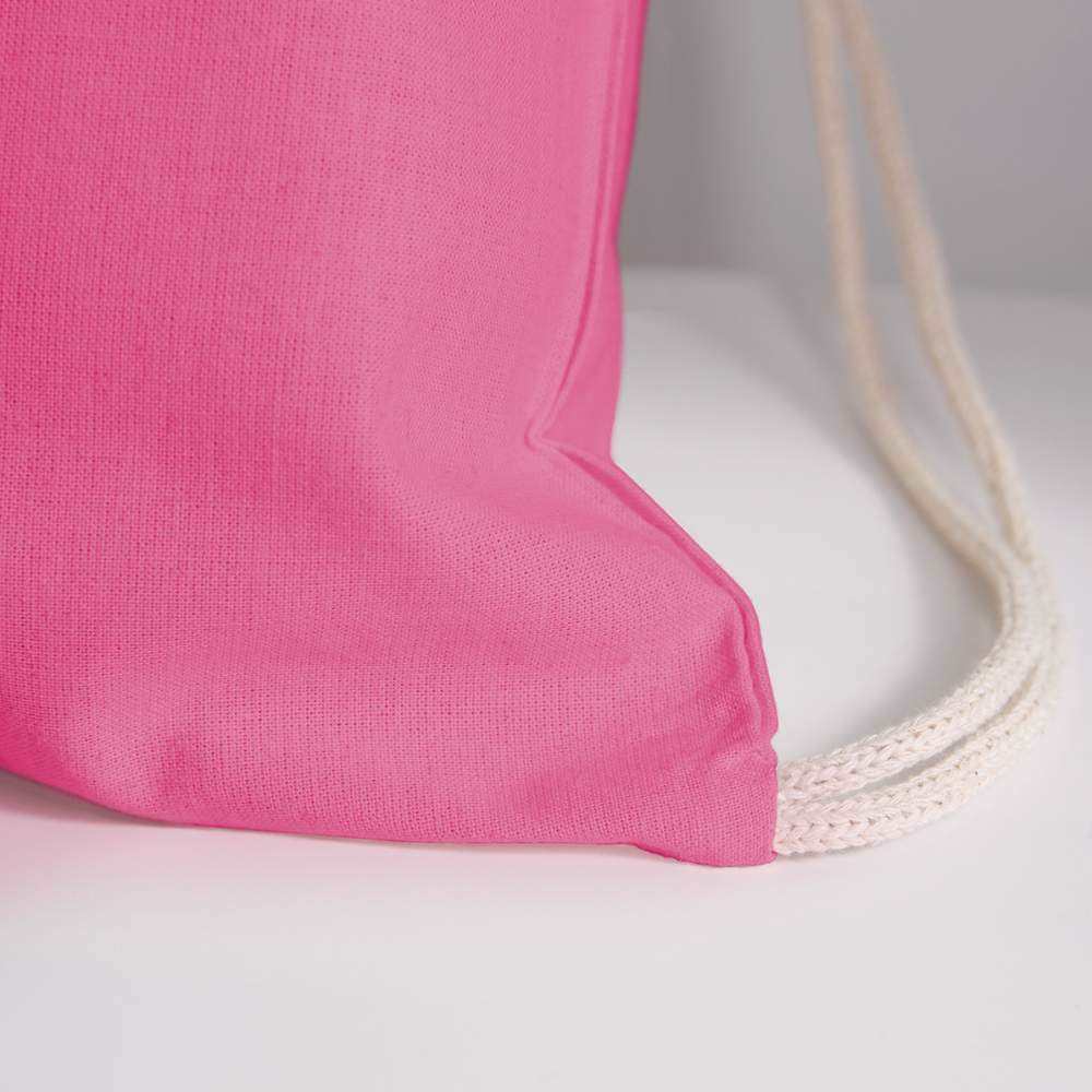 Airforce Cotton Drawstring Bag - pink