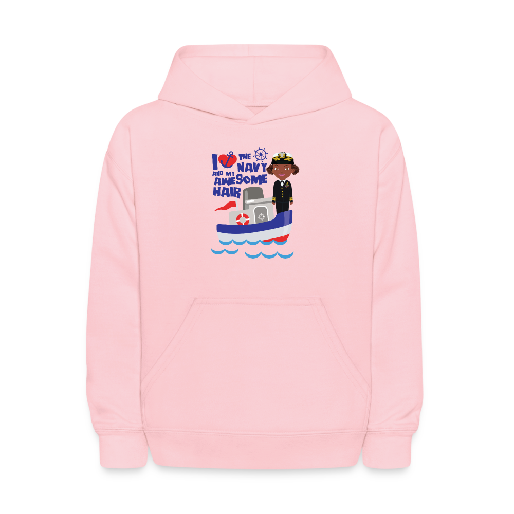 Navy Kids' Hoodie - pink