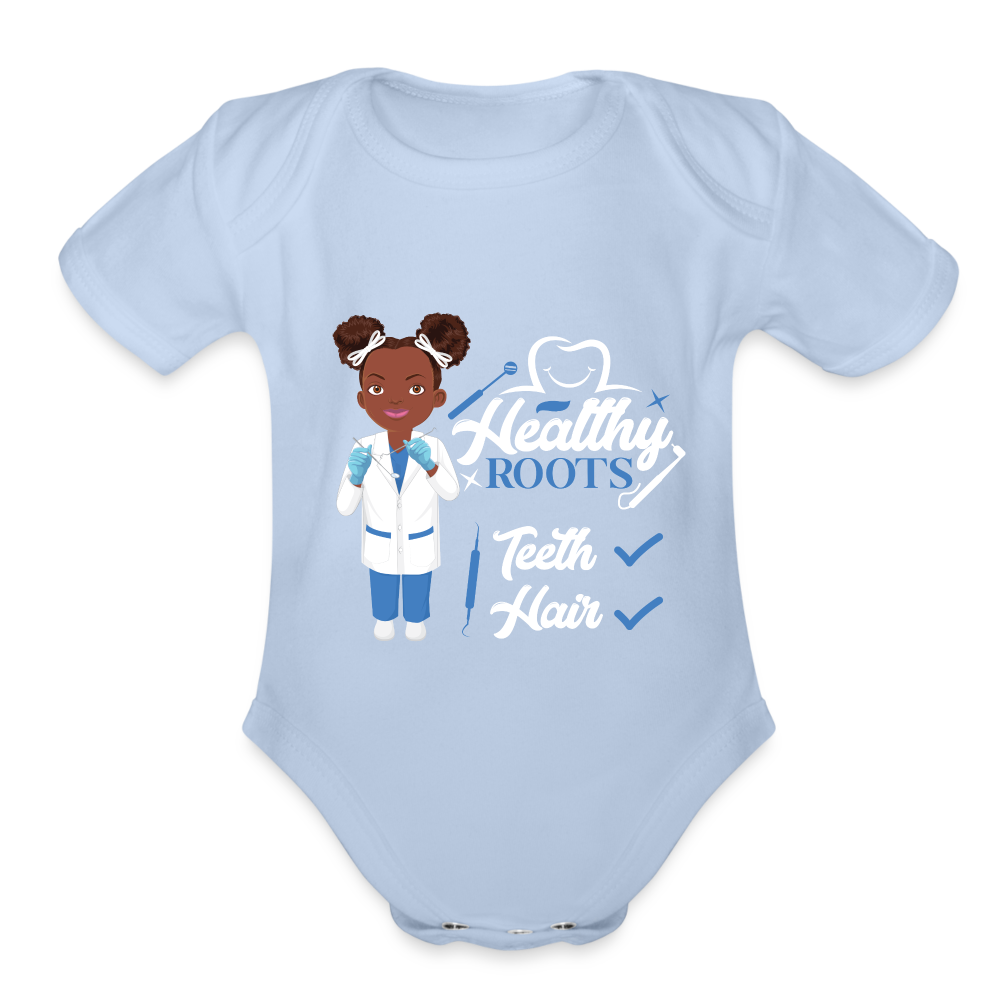 Dentist Organic Baby Bodysuit - sky