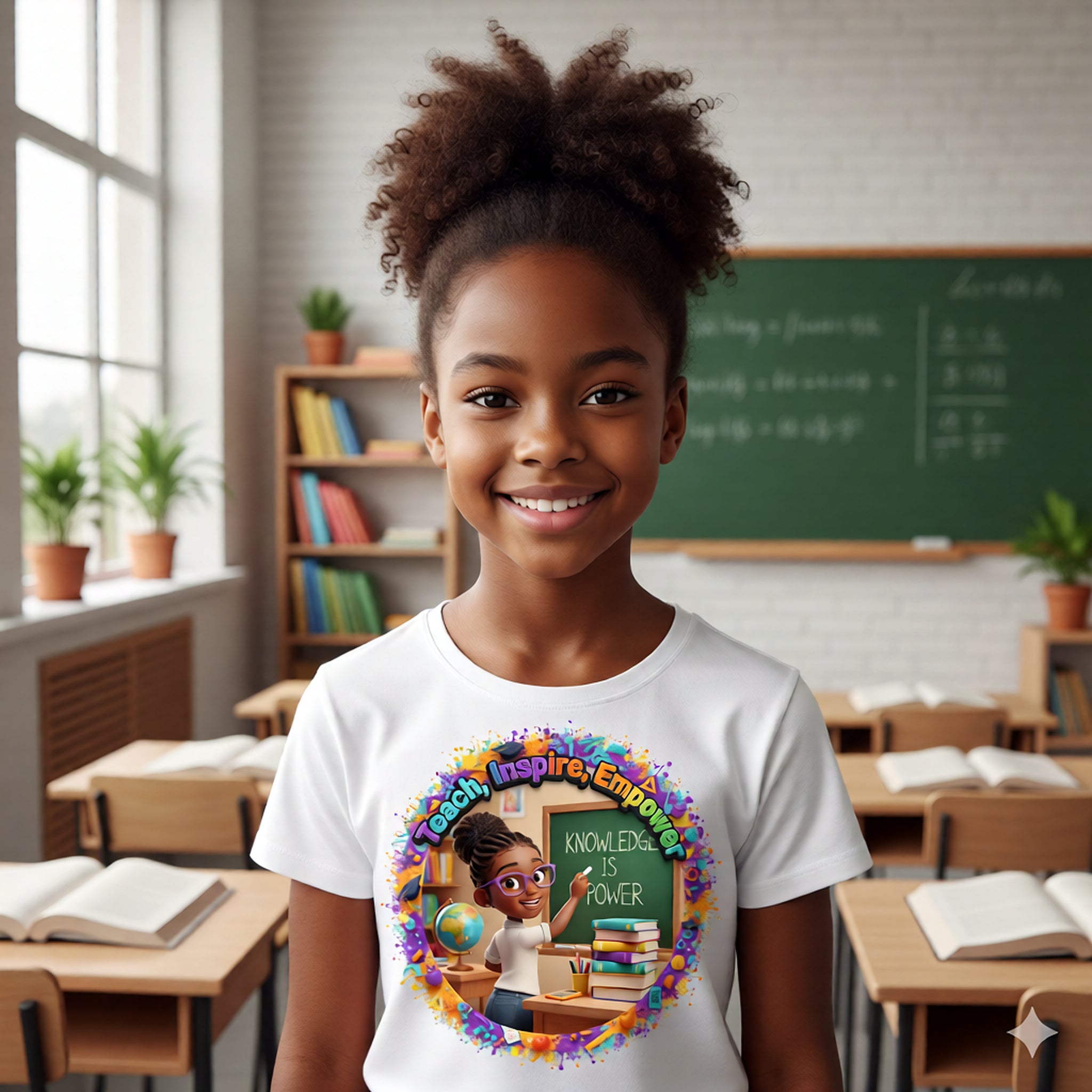 Teacher Career Tee for Girls | Teach, Inspire, Empower | Riley's Way product image