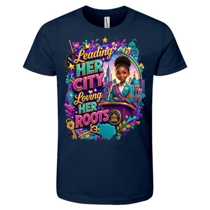 Mayor career tee for girls Ages 10-12 with natural hair pride by Riley's Way