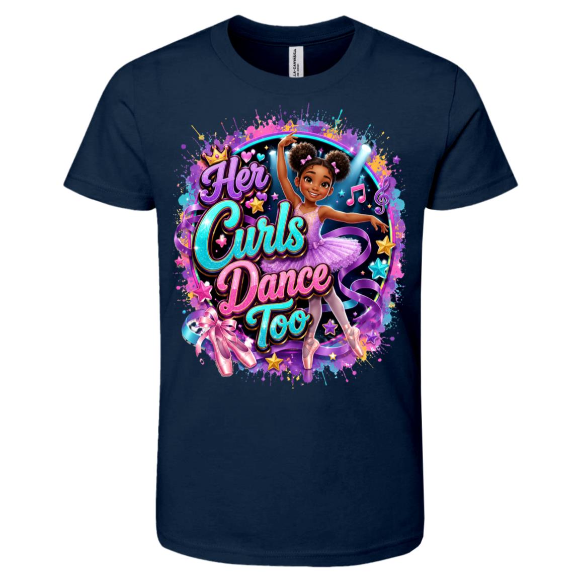 Dancer career tee for girls Ages 6-9 with natural hair pride by Riley's Way