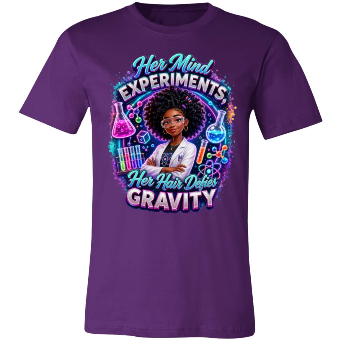 Chemist career tee for girls Ages 13-16 with natural hair pride by Riley's Way