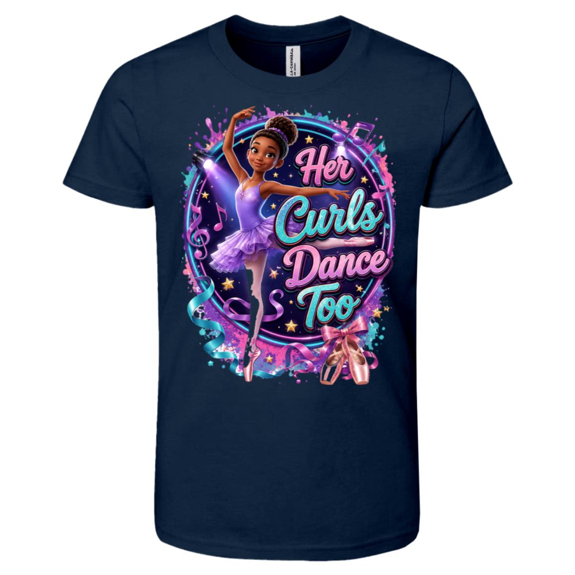 Dancer career tee for girls Ages 10-12 with natural hair pride by Riley's Way