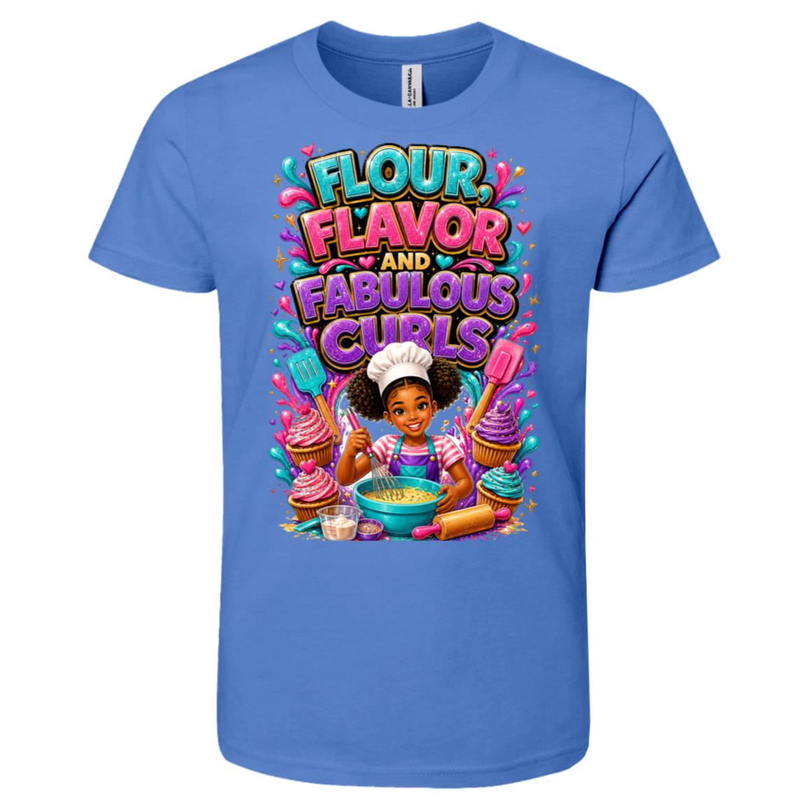 Chef career tee for girls Ages 10-12 with natural hair pride by Riley's Way