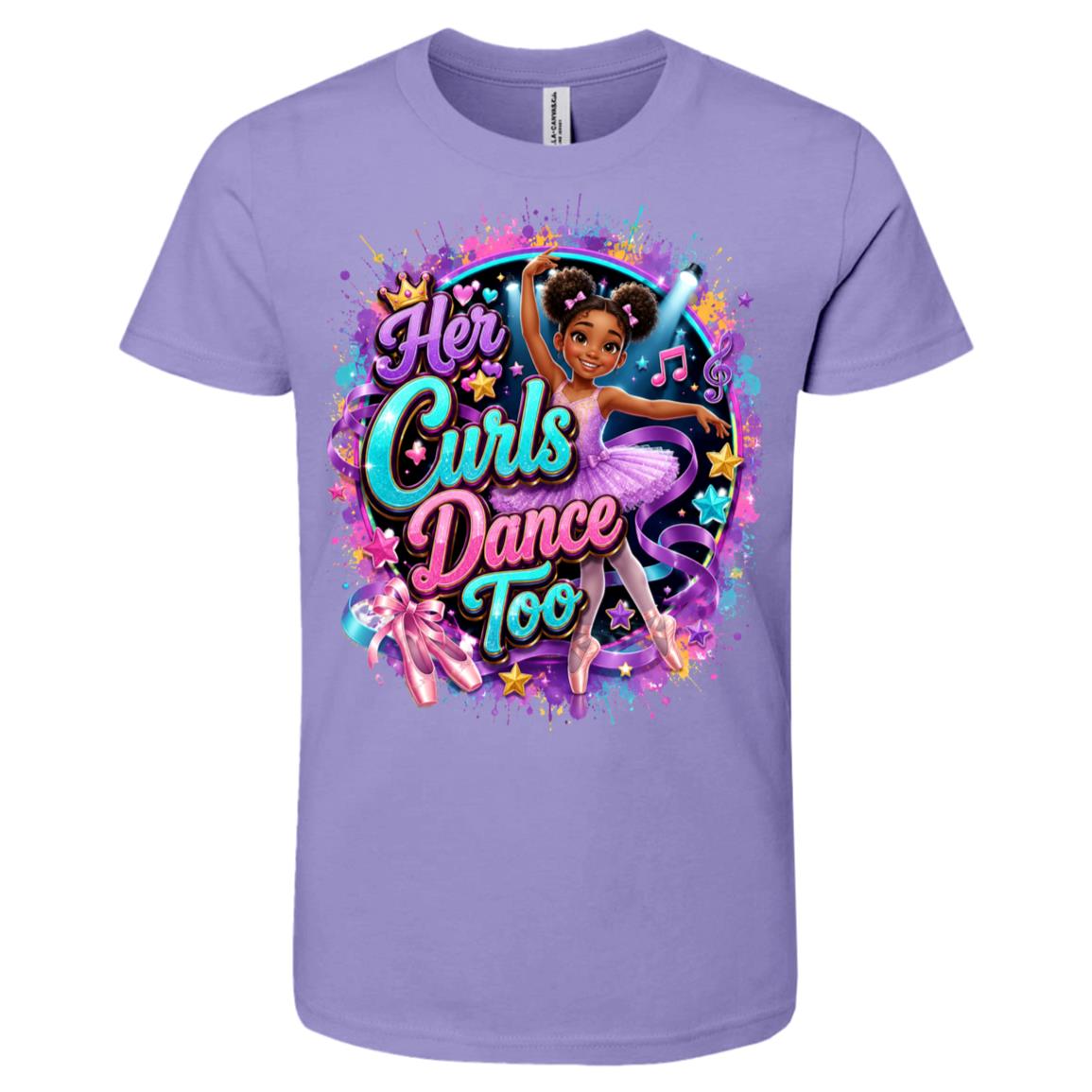 Dancer career tee for girls Ages 6-9 with natural hair pride by Riley's Way