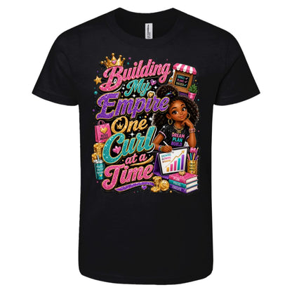 Entrepreneur career tee for girls Ages 10-12 with natural hair pride by Riley's Way