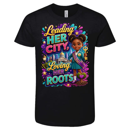 Mayor career tee for girls Ages 6-9 with natural hair pride by Riley's Way