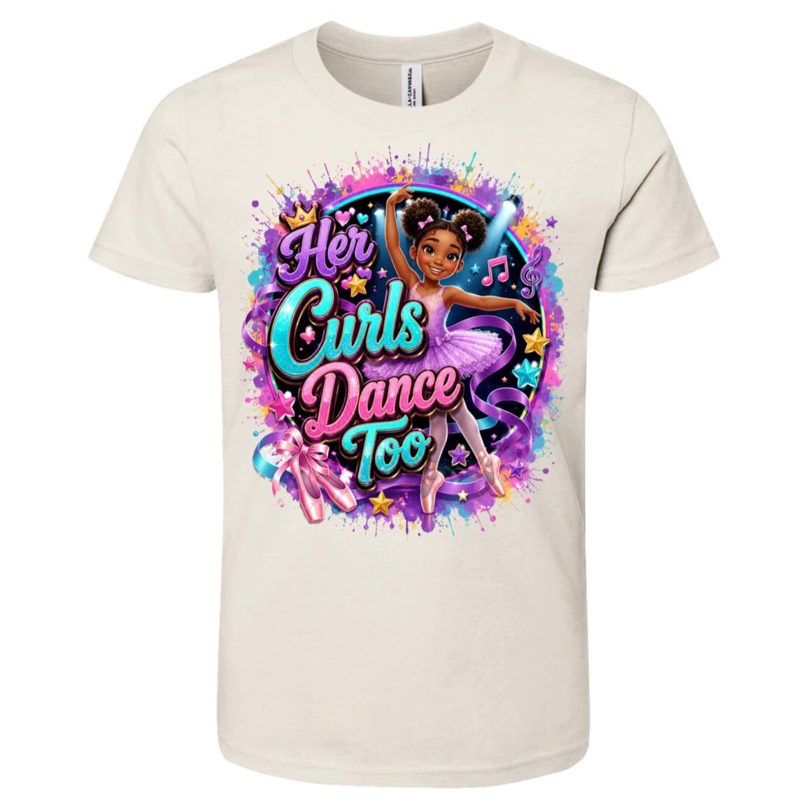 Dancer career tee for girls Ages 6-9 with natural hair pride by Riley's Way