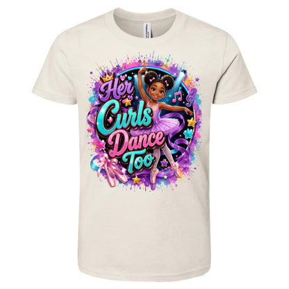 Dancer career tee for girls Ages 6-9 with natural hair pride by Riley's Way