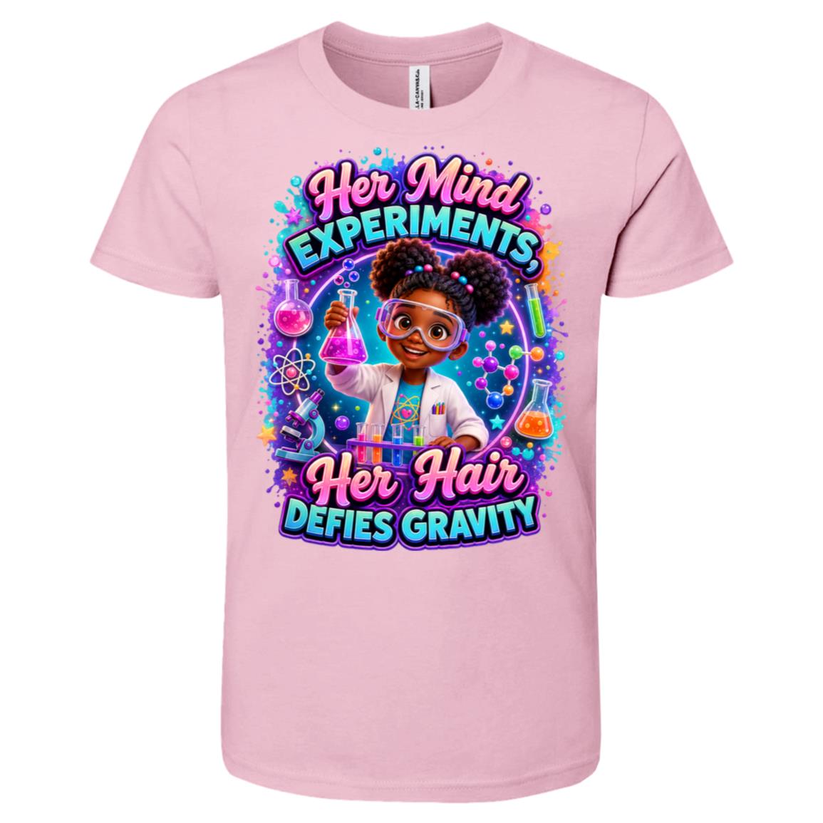 Chemist career tee for girls Ages 6-9 with natural hair pride by Riley's Way