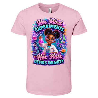 Chemist career tee for girls Ages 6-9 with natural hair pride by Riley's Way