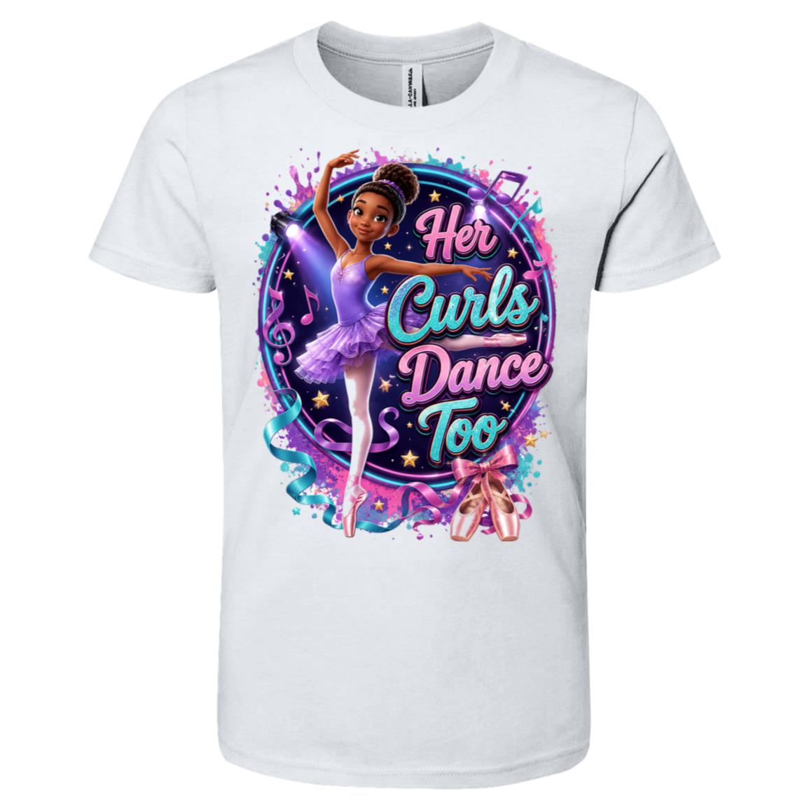 Dancer career tee for girls Ages 10-12 with natural hair pride by Riley's Way