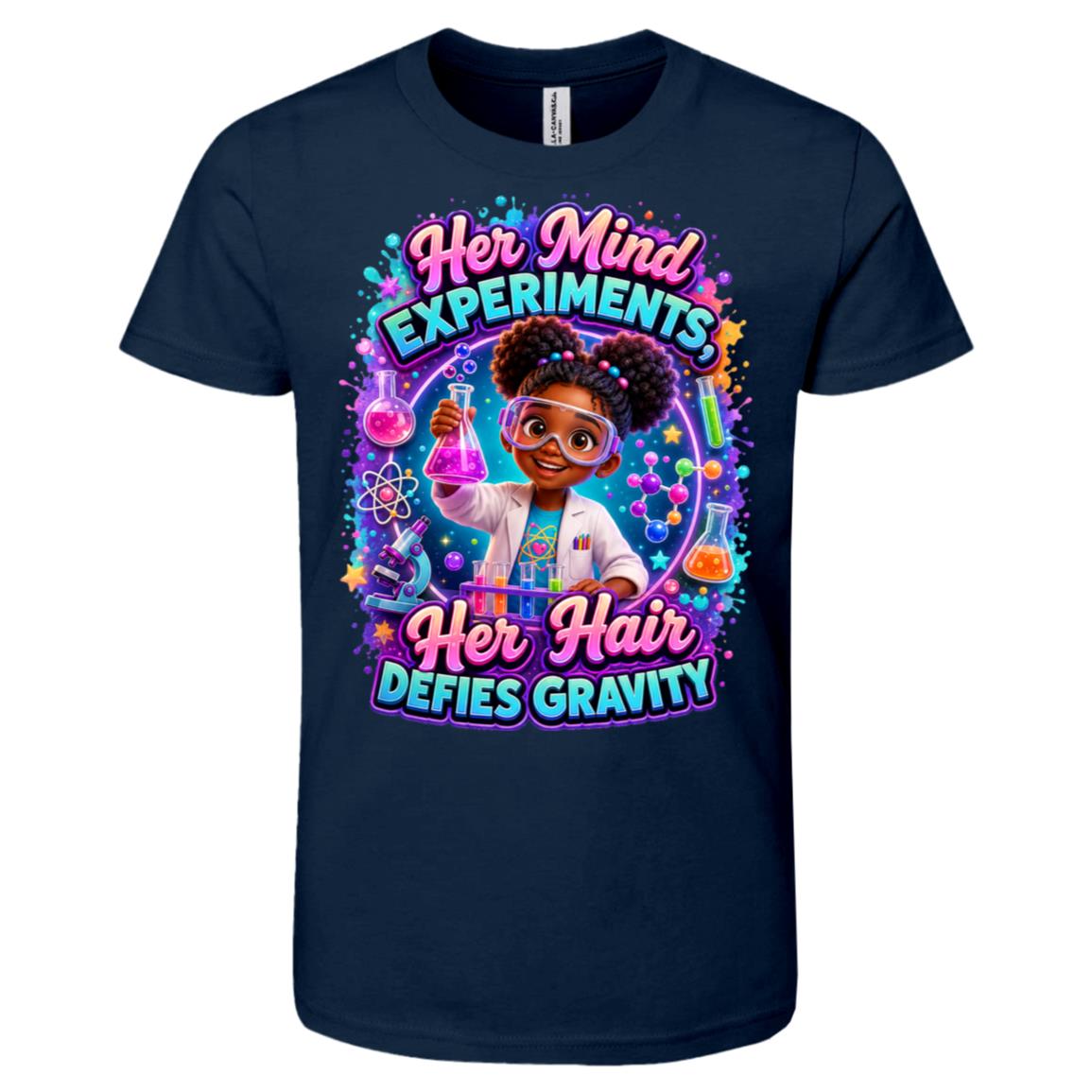 Chemist career tee for girls Ages 6-9 with natural hair pride by Riley's Way
