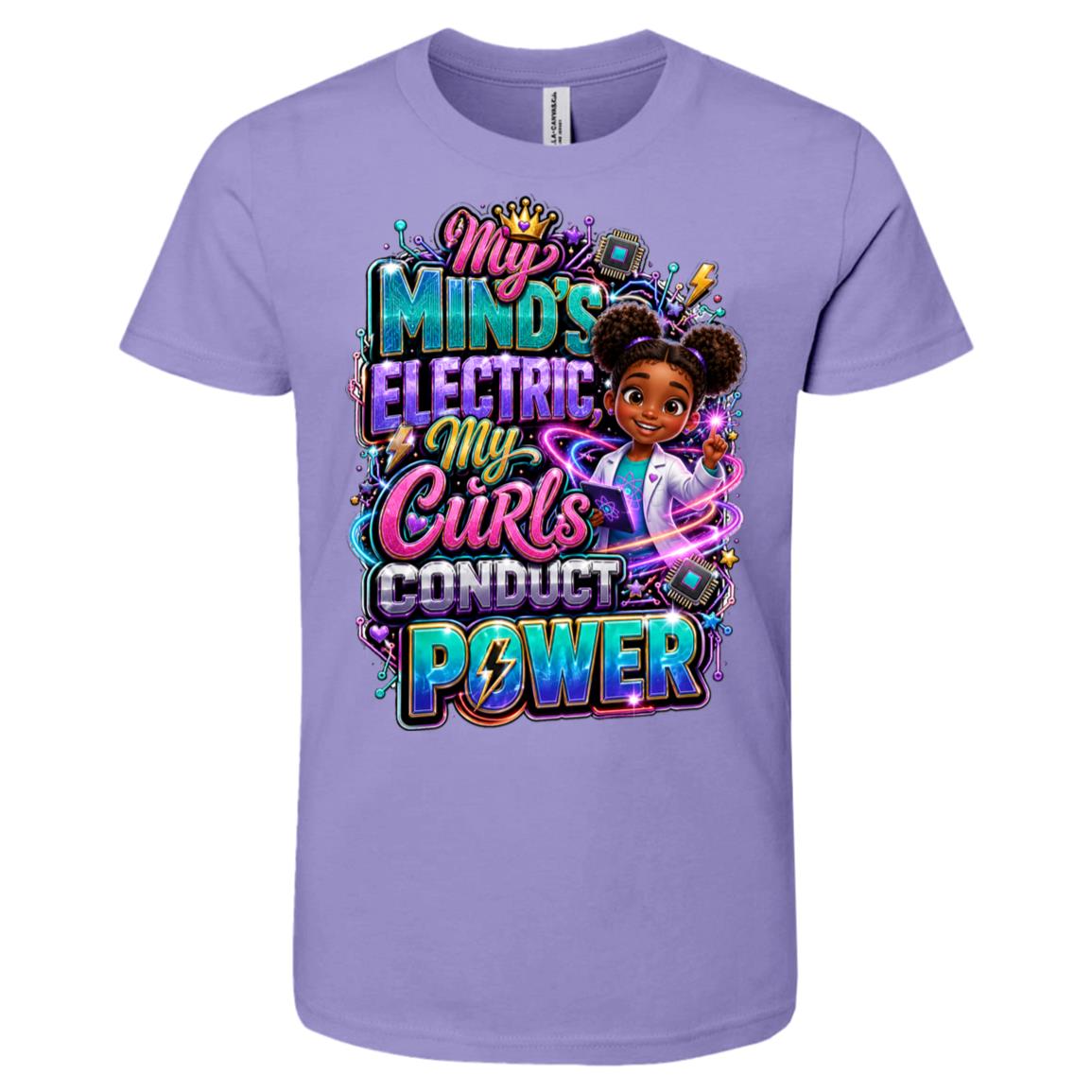 Engineer career tee for girls Ages 6-9 with natural hair pride by Riley's Way