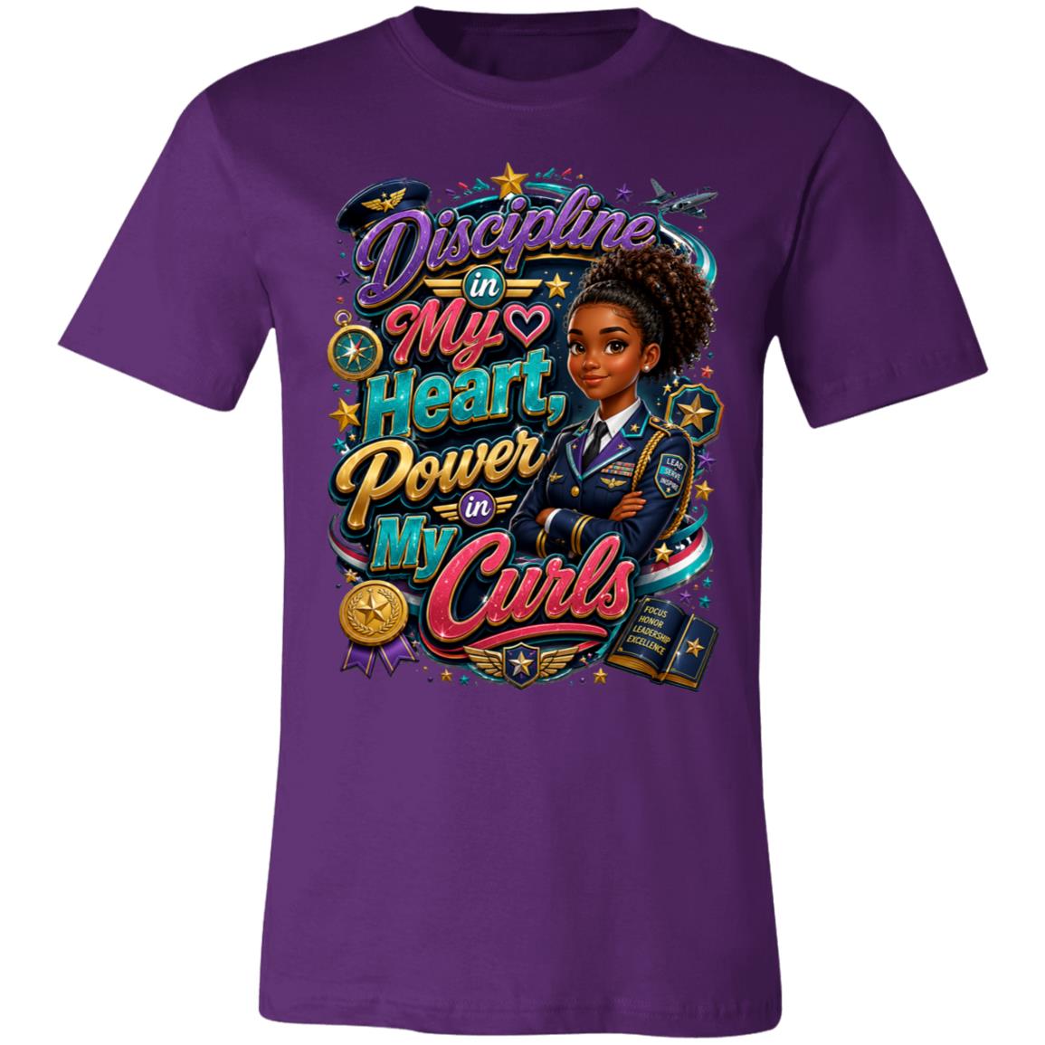 Army career tee for girls Ages 13-16 with natural hair pride by Riley's Way