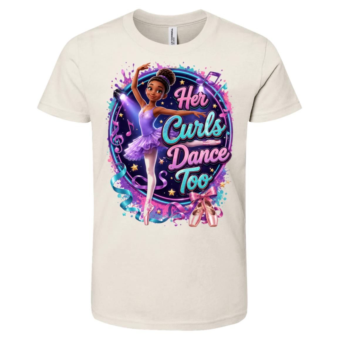 Dancer career tee for girls Ages 10-12 with natural hair pride by Riley's Way