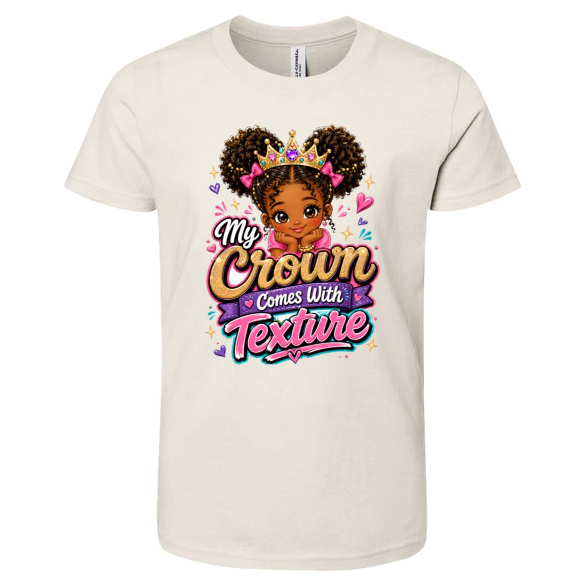 My Crown Comes With Texture Riley's Way natural hair tee artwork