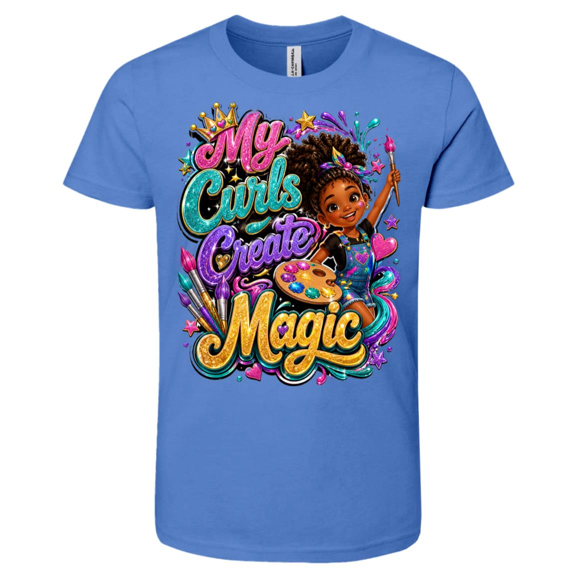 Artist career tee for girls Ages 6-9 with natural hair pride by Riley's Way