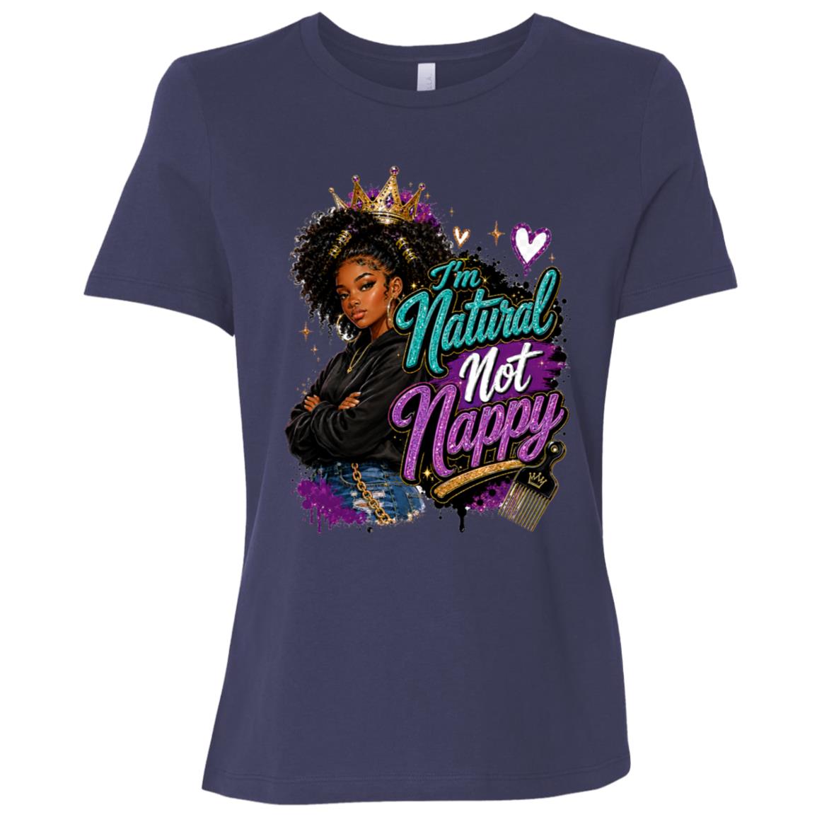 Natural Not Nappy Riley's Way natural hair tee artwork
