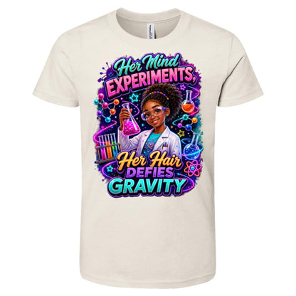 Chemist career tee for girls Ages 10-12 with natural hair pride by Riley's Way
