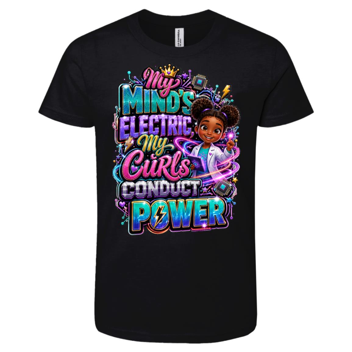 Engineer career tee for girls Ages 6-9 with natural hair pride by Riley's Way