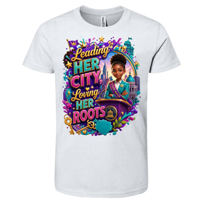 Mayor career tee for girls Ages 10-12 with natural hair pride by Riley's Way