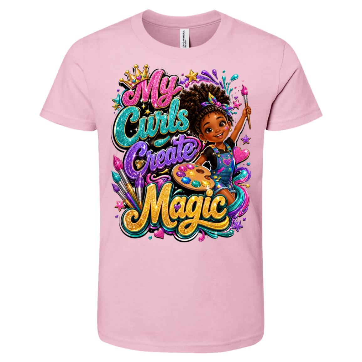 Artist career tee for girls Ages 6-9 with natural hair pride by Riley's Way