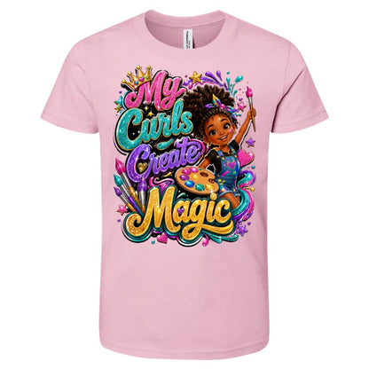 Artist career tee for girls Ages 6-9 with natural hair pride by Riley's Way