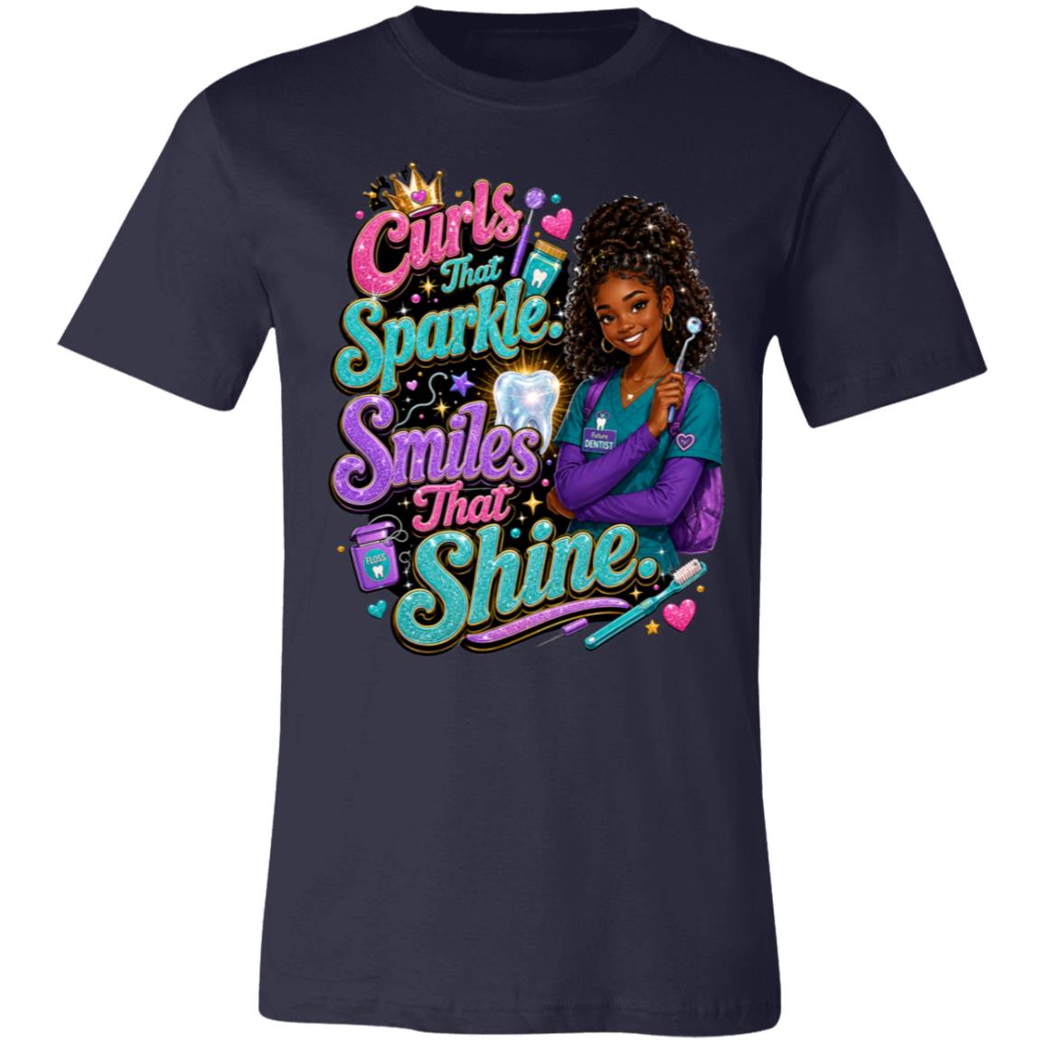 Dentist career tee for girls Ages 13-16 with natural hair pride by Riley's Way