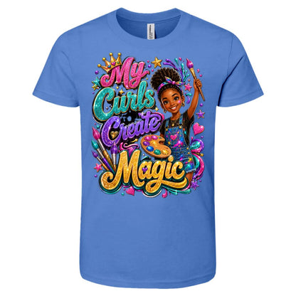 Artist career tee for girls Ages 10-12 with natural hair pride by Riley's Way