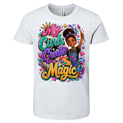 Artist career tee for girls Ages 10-12 with natural hair pride by Riley's Way