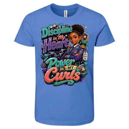 Army career tee for girls Ages 10-12 with natural hair pride by Riley's Way