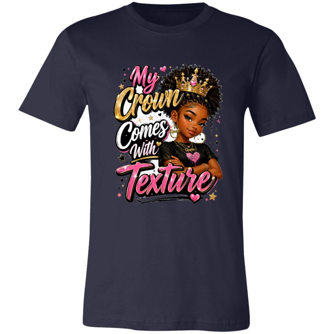 My Crown Comes With Texture Riley's Way natural hair tee artwork