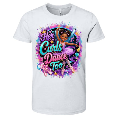 Dancer career tee for girls Ages 6-9 with natural hair pride by Riley's Way