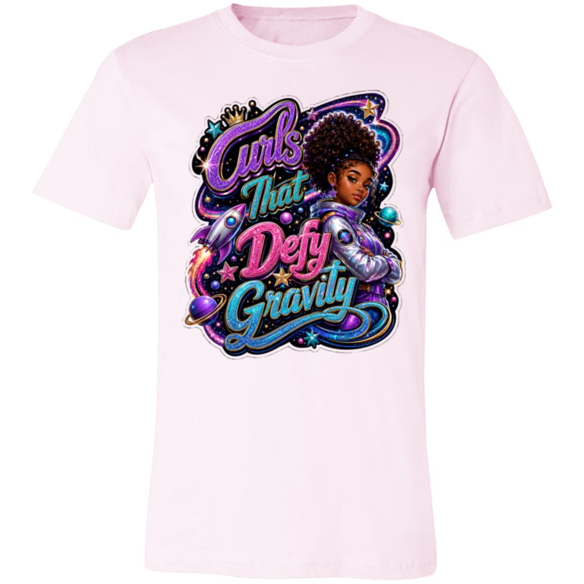 Astronaut career tee for girls Ages 13-16 with natural hair pride by Riley's Way